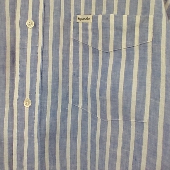 LINEN STRIPED FACONNABLE SHIRT - Picture 7 of 8